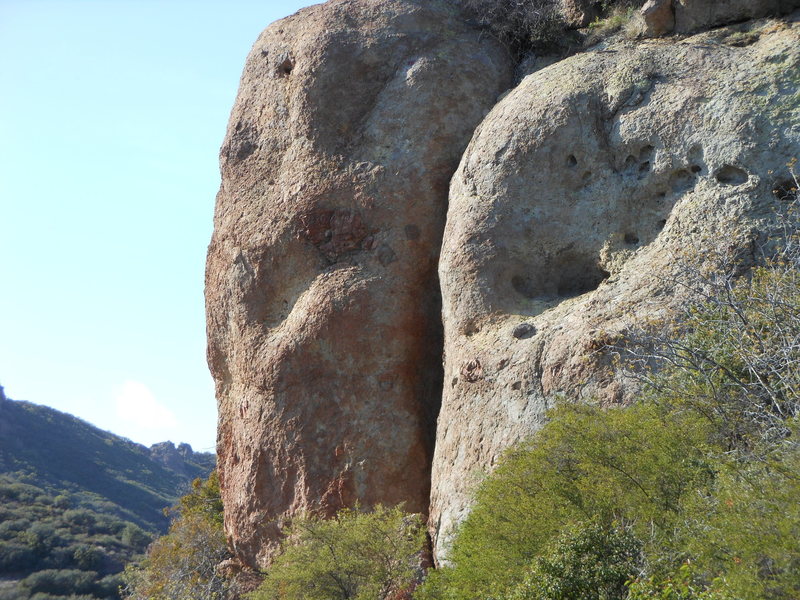 The lower, southern most, formations at The Lookout, from the east.