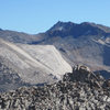 1000 foot slabs north of Elizabeth Pass, as seen from the summit of Winter Alta.