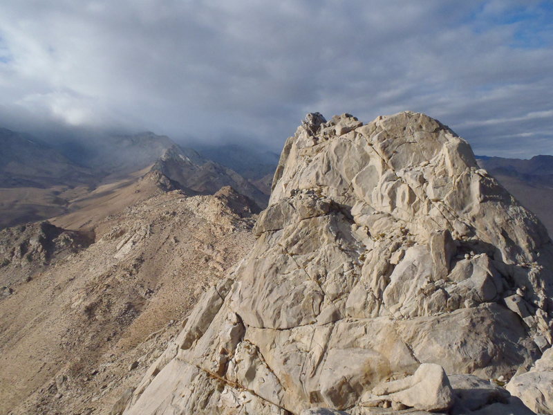 Aquila Peak from the Fourth Finger, looking northward.  The Northeast face is out of sight behind the right edge of the skyline.