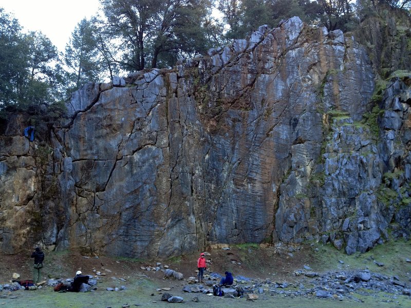 Scale Wall on a frosty winter day.