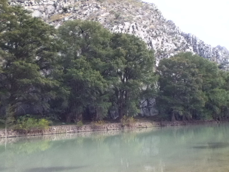 The South/right-hand side of Los Sabinos as viewed from the opposite side of the river