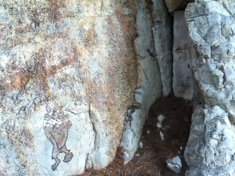 Painting of 'Taz' himself at the base of his 10c crack