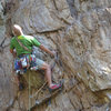 Davids Castle Backside<br>
<br>
The Dish (5.9) trad<br>
<br>
Crowders Mountain State Park, North Carolina