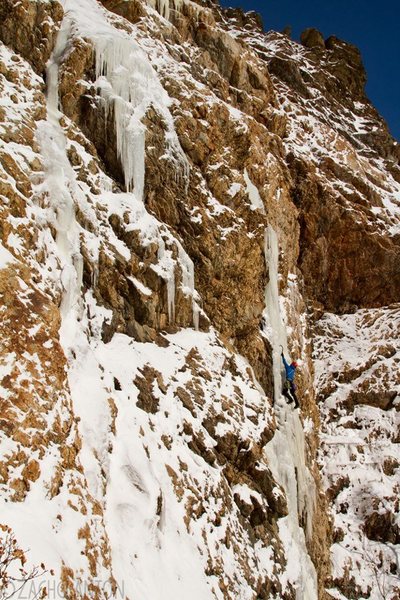 Storm Mountain Falls WI 4-5. Big Cottonwood Canyon, UT<br>
Photo: Zach Clanton