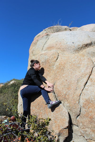 Alyssa's first first ascent.