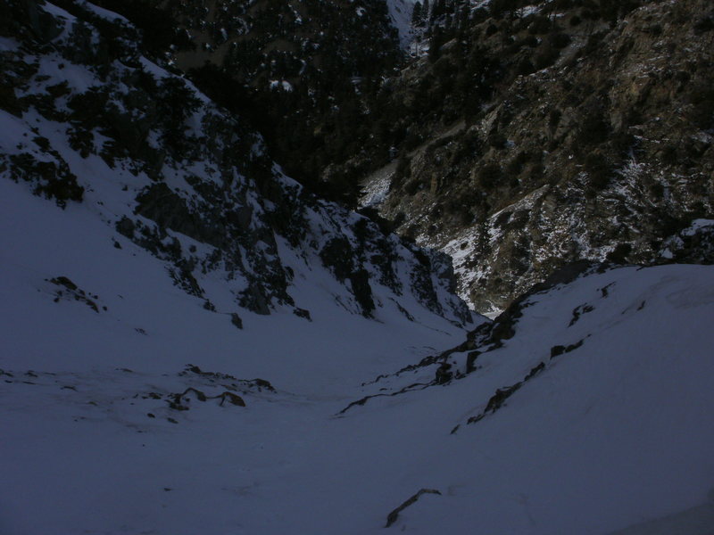 Looking down from a nice ledge about 1/2 way up.