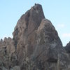 Topping out after a Direct South Face/Tranquility linkup on JTree's Moosedog Tower