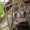 Tom climbing Betka on Belay