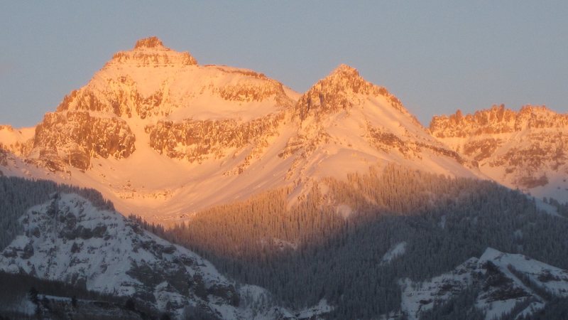 Dallas Peak at sunset, December, 2012.