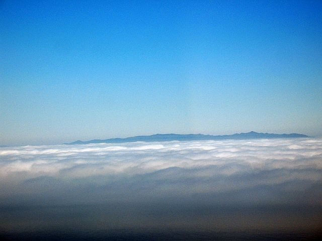 Catalina Island and clouds, Los Angeles County