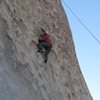 Robby Beno on Freckle Face 5.11a