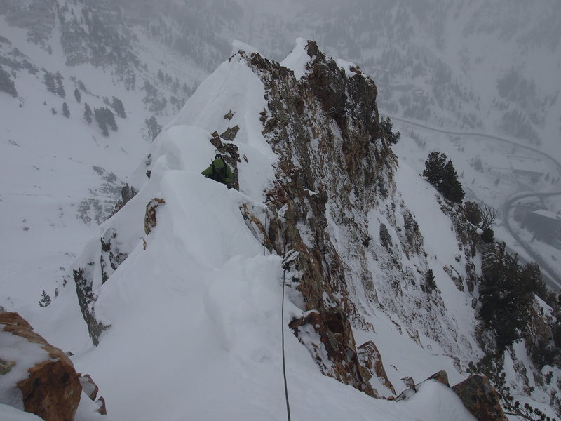 Mooner on one of the knife-edge sections