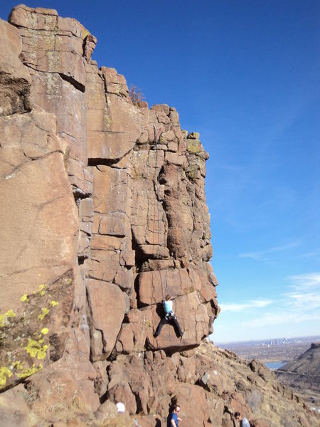 Mary gets into the nice traverse.