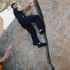 Liebacking Hobbit Hole Offwidth hahaha in The Outback of Joshua Tree, CA. March 2005.