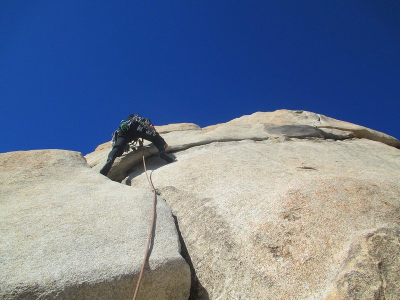 Starting up Toe Jam in Joshua Tree. What a fun, mellow route with good pro! Makes me like J-Tree more. ; )<br>
<br>
[Feb. 2013]