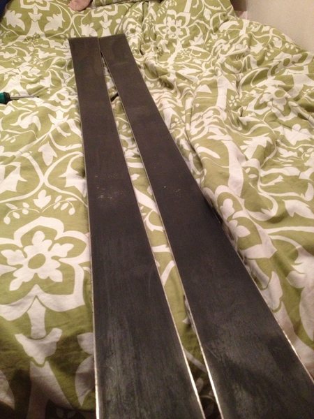 Volkl Snow Wolf skis w/ skins