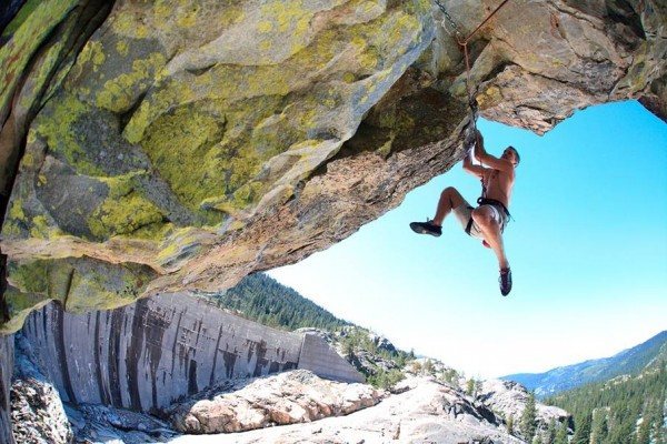 Mike Carville on the Porn Star .12b. Larry Land, Bowman Lake, CA. photo: jim thornburg