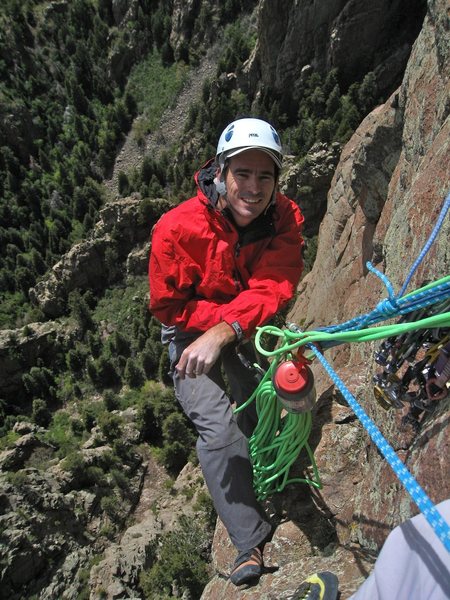 Brad Ellen belaying the last pitch during FA of Daisy