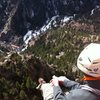 P4 Belay Ledge. Gambit, Eldorado Canyon.