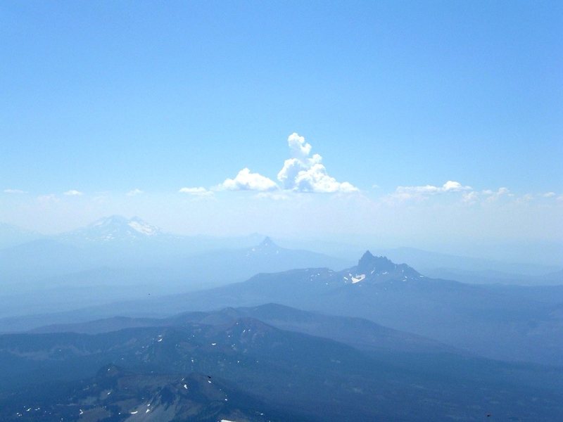 Three sisters taken from Mt. Jefferson. Summer 2009.