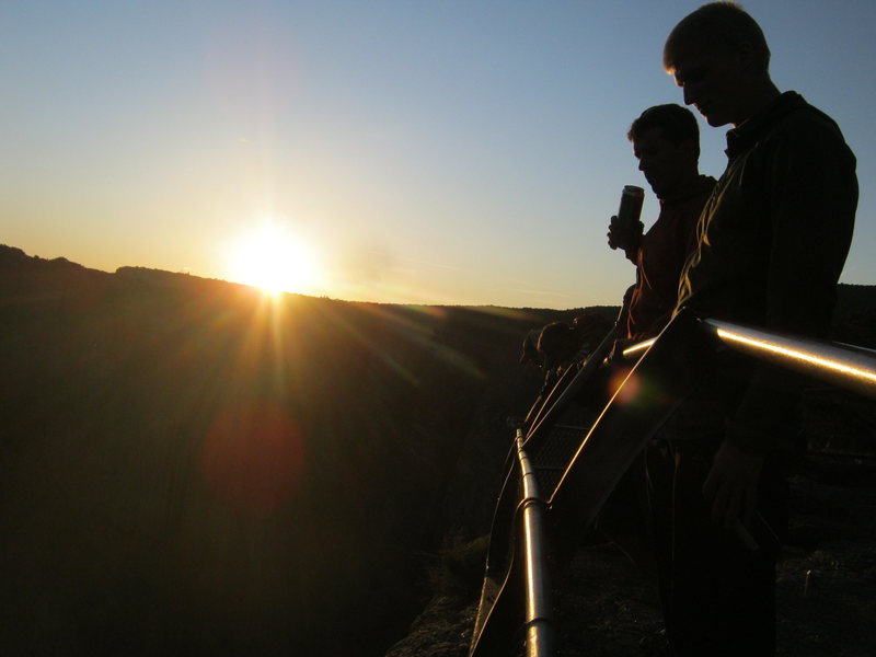 a good place to be, overlooking the Black Canyon.