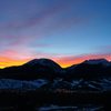 Sunset over Buffalo and Gore Range.