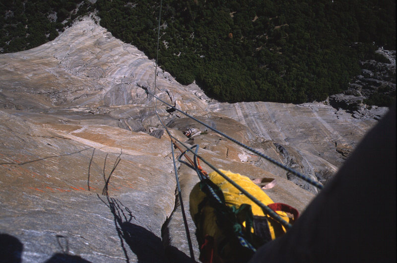 Straight down from the middle of the headwall, 1989.