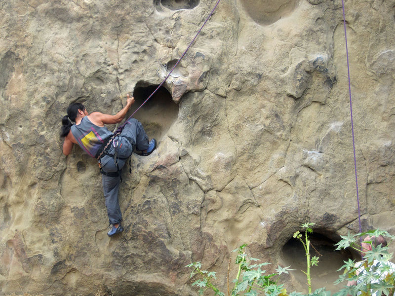 Melody Wong starting with the crux moves.