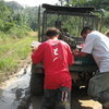 Hayro, Diego Cruz and Donette Swain doing a different type of "freeing" in the Cayo District of Belize.