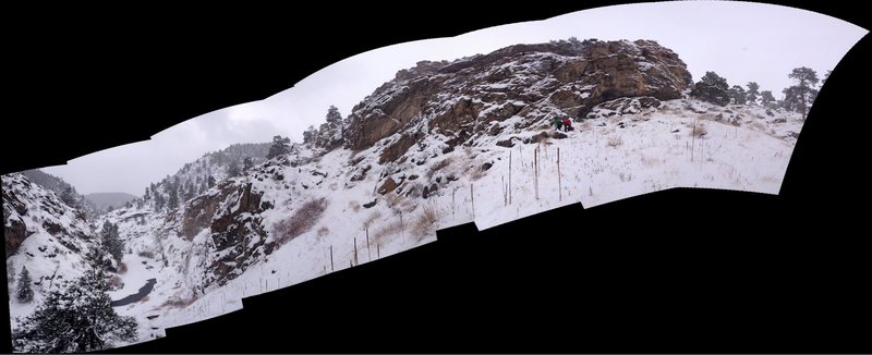 Panorama shot of M3 Crag.