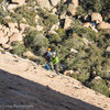 From about half way up the third pitch.  That belay station was created on 3 chicken heads and it was completely bomber.