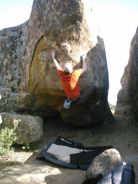 Shane on the crux