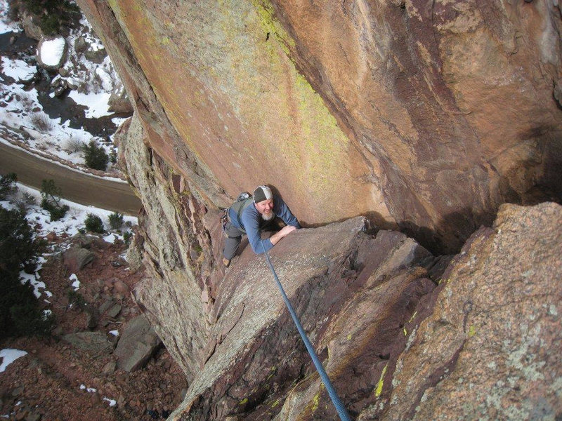 The offwidth below the fun hand crack. FAT!