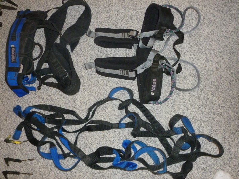 Yates gear sling and Big wall harness, Fish 6 step aiders