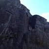 Michael Dorame leads a first ascent on Diagon Alley, a 5.6 lead route in Horshoe Canyon area at Auburn Quarry