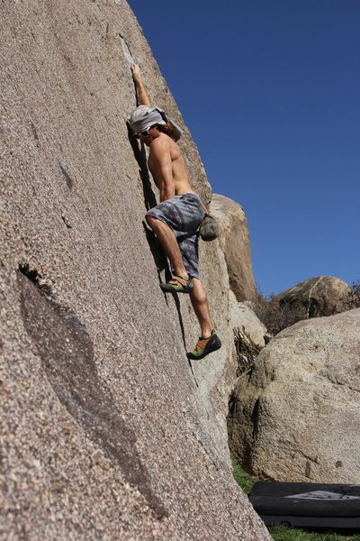 V4 on chocoholic boulder on the far right