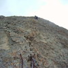 View from the 1st pitch anchors looking on up the 2nd pitch...