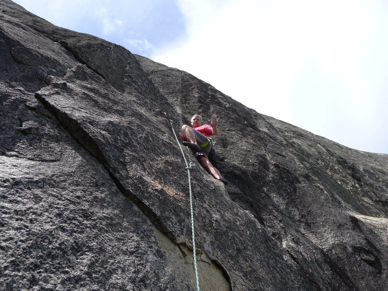 Mike Arechiga on, El Grande. 5.10b. Chiquito Dome.