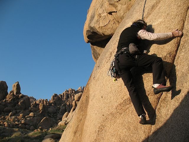 Craig Britton climbing at Margheritaville, Apple Valley Area