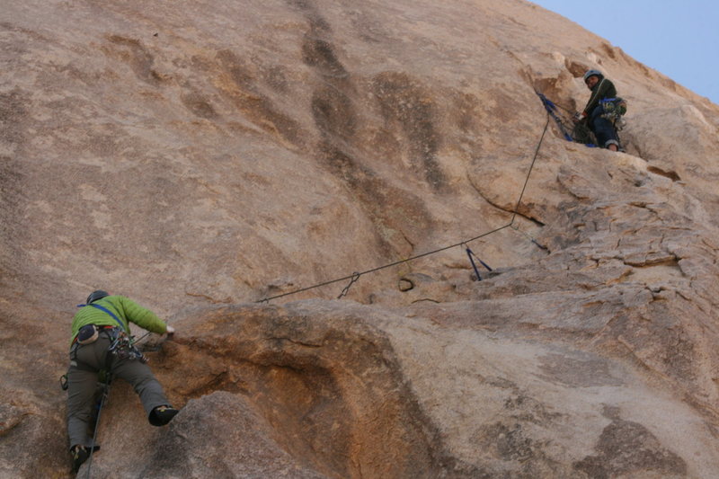 Agina Sedler-Rupert belayed by Albert Ramirez.