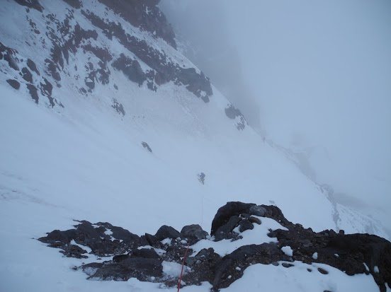 Big steep traverse.