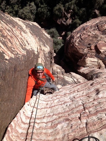 Doug Foust nearing the end of pitch two in the solid white handjam/flake.