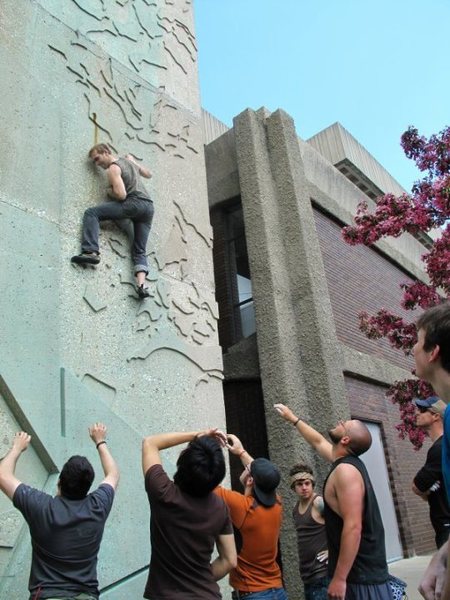 fun and free, UW-Milwaukee buildering is a great alternative to class.