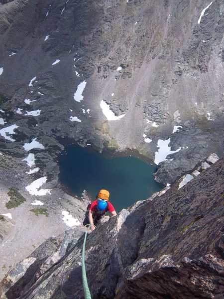 Coming up the second to last pitch.  <br>
<br>
Photo by Simon Thompson.