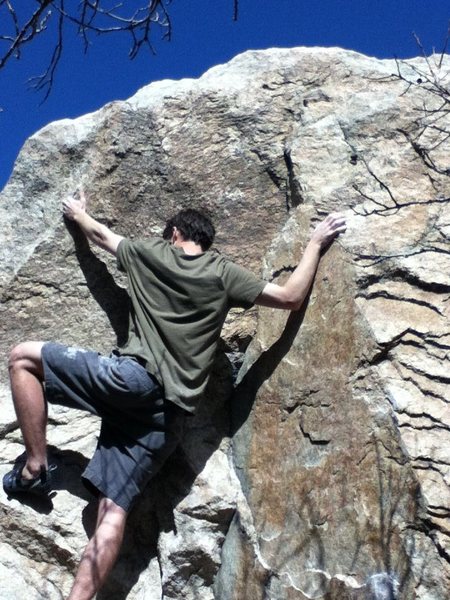 There are some real solid holds at the top.