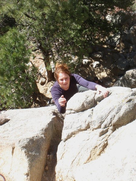 Laura soloing the unknown left side.