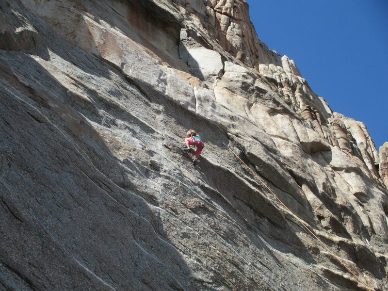 8 yr old Katie K. approaching the anchors.