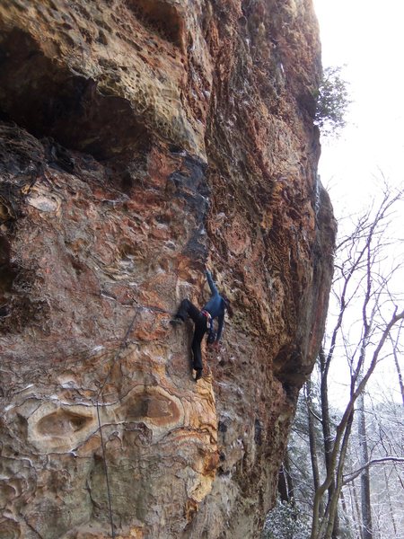 Cynthia onsighting Another Doug Reed Route