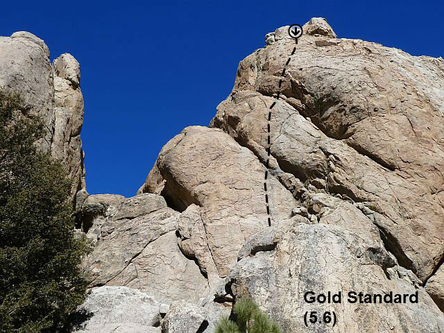 Gold Standard (5.6), Holcomb Valley Pinnacles