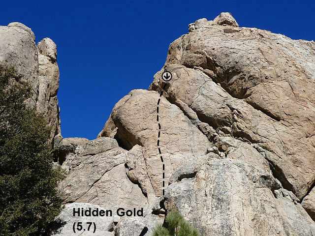 Hidden Gold (5.7), Holcomb Valley Pinnacles